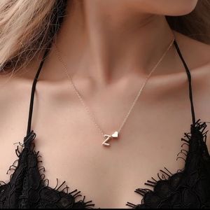 Heart Letter Collar Stacking Layering Pendant